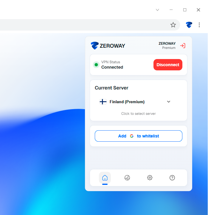 ZEROWAY interface
